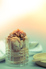Slice santol served with sweet and spicy sauce for snack or appetizer.