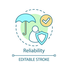 Reliability concept icon