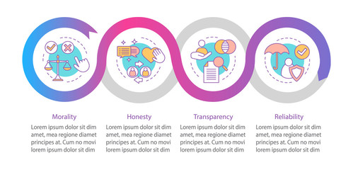 Corporate policy vector infographic template