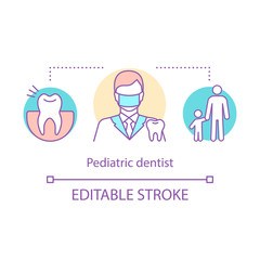 Pediatric dentist concept icon