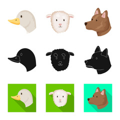 Vector design of agriculture and breeding logo. Set of agriculture and organic  stock symbol for web.