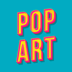 Pop art vintage 3d vector lettering