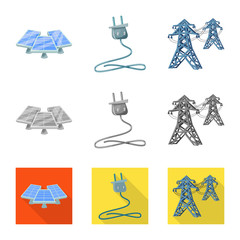 Isolated object of innovation and technology  symbol. Set of innovation and nature  vector icon for stock.