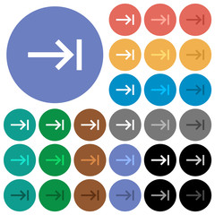 Keyboard tab round flat multi colored icons