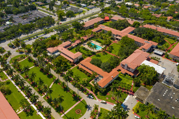 Aerial photo Barry University Miami Florida college campus