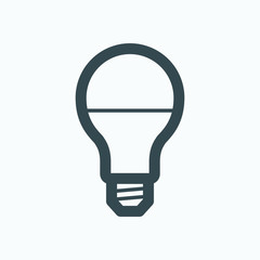 LED lamp isolated icon, LED bulb linear vector icon