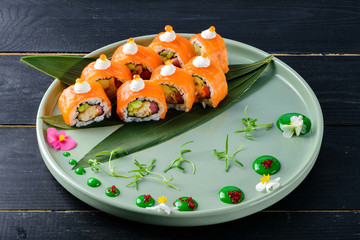 Philadelphia roll with tuna and avocado