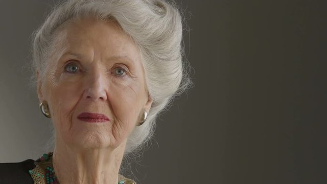 Portrait of a mature senior woman smiling