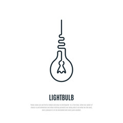 Light bulb one line icon. Line style. Vector illustration.