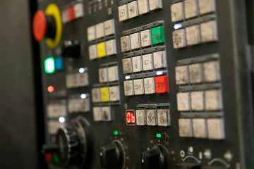 control panel of CNC machine