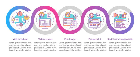 Web consulting services vector infographic template