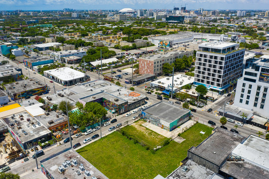 Aerial image of Wynwood Miami FL USA