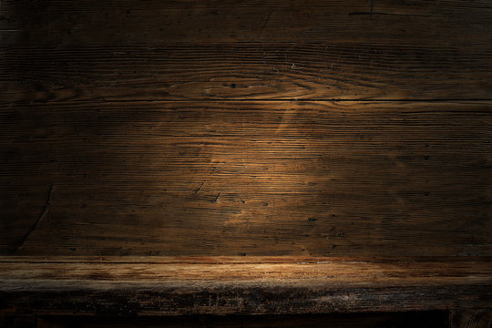 Dark wooden background of free space for your decoration 