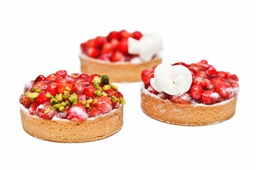 sweets cakes isolated on white background