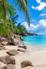 Fototapeten Tropical untouched beach Seychelles islands © beachfront