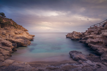 Fototapeta na wymiar heavenly cove on the Spanish white coast