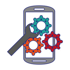 Smartphone operative system software vector illustration