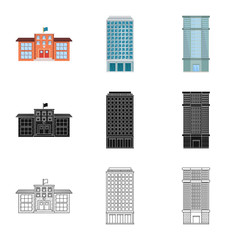 Obraz premium Isolated object of municipal and center symbol. Set of municipal and estate stock symbol for web.