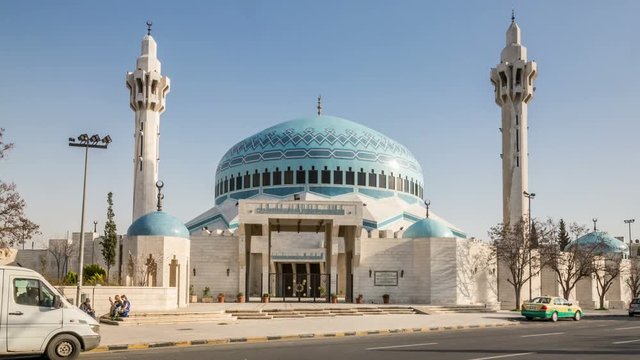 The King Abdullah I Mosque in Amman, Jordan
