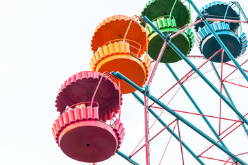 Colorful ferris wheel fragment