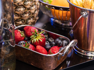 berries and fruits for a cocktail