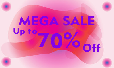 Sale banner template design Big sale special offer. flowing dynamic shape background