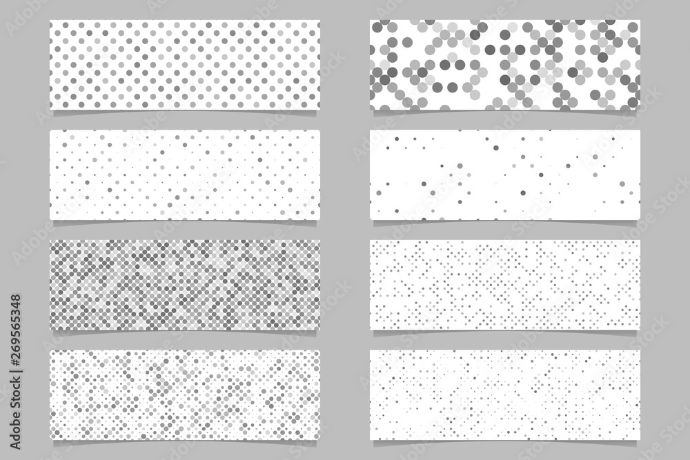 Sticker circle pattern banner background set - modern vector templates