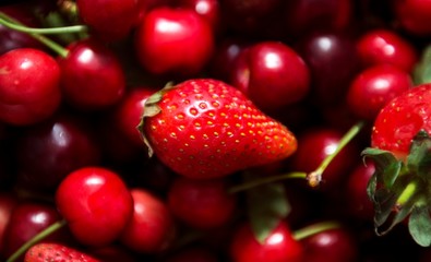 strawberries. strawberry fruits isolated