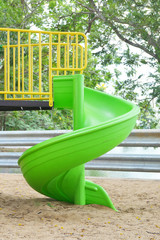 plastic slider for kid on playground