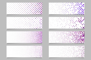Modern abstract dot pattern banner background template set