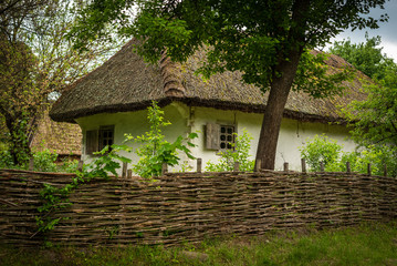 Old house in traditional ukrainian country village