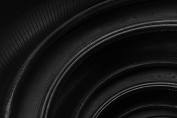 close up stack of car tires