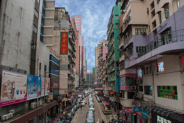 The busy streets of Kowloon in Hong Kong