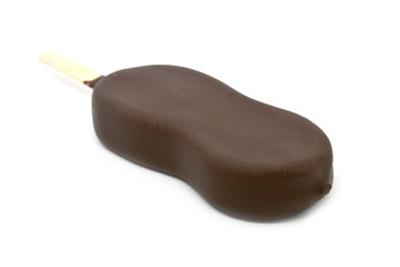 chocolate ice cream stick isolated on white