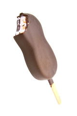 chocolate ice cream stick isolated on white
