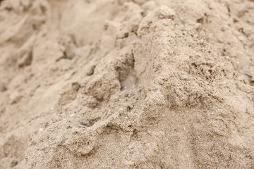 Textured sandy soil surface as background, closeup