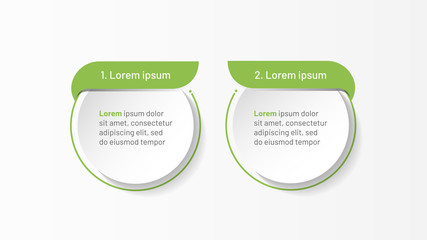 Modern green design layout. Vector infographic elements. Can be used for banner, logo, info chart, presentation. web design.