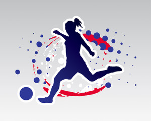 FOOTBALL_FEMME_fond transparent en mode produit © kazy