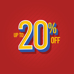 Sale Discount up to 10% off Vector Template Design Illustration