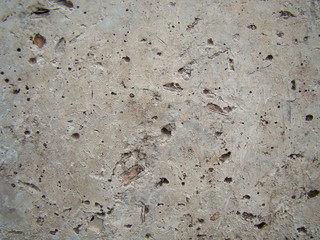Background concrete wall. Caverns. Inclusions from wood. Texture with smudges, trushins.