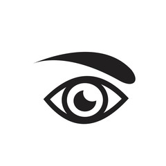 Eye icon, modern minimal flat design style