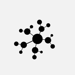 molecule icon isolated on white background
