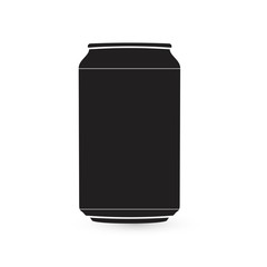 Aluminum can with water drops.