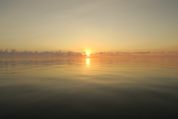 Naklejka premium Sunset on the Maldvie Islands