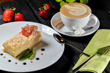 pancakes with red caviar