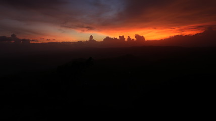 sunset in the mountains