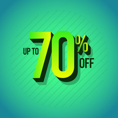 Sale Discount up to 70% off Set Vector Template Design Illustration