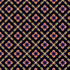 Abstract colorful pattern. Seamless ornament illustration. Textile vintage design.