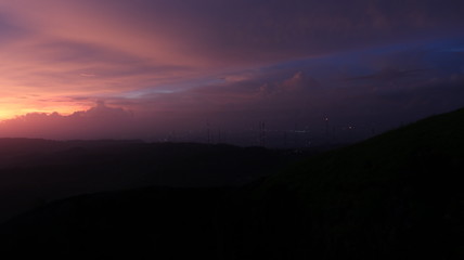 sunset in the mountains