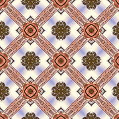 Abstract colorful pattern. Seamless ornament illustration. Textile vintage design.